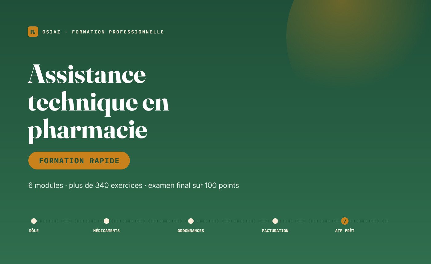 Protégé : ASSISTANCE TECHNIQUE EN PHARMACIE – FORMATION RAPIDE